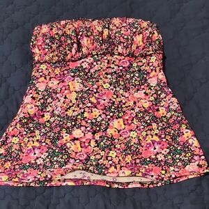 Floral Strapless Shirt